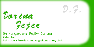 dorina fejer business card